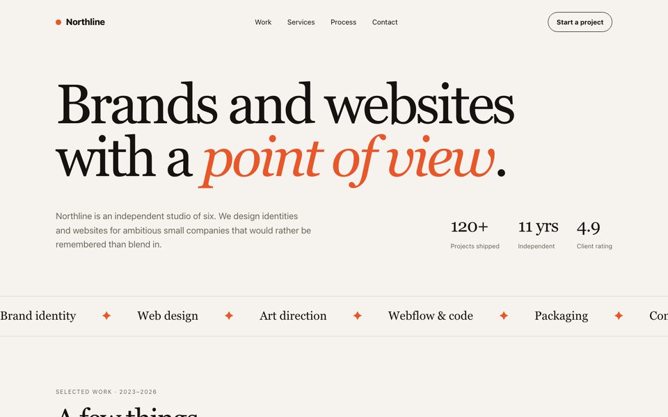 Preview of the Northline template