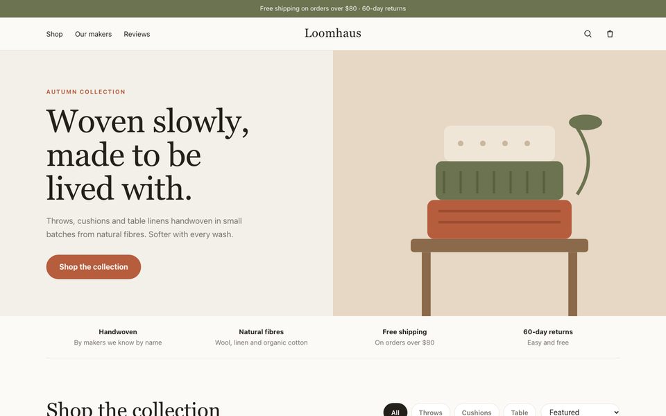 Preview of the Loomhaus template